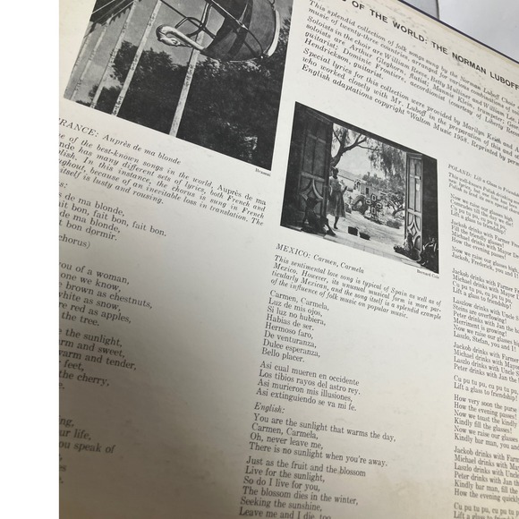 Songs of the World The Norman Luboff Choir Columbia Records Vinyl LP Record - Picture 3 of 11